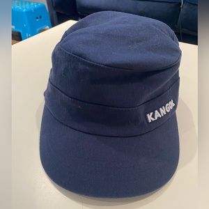 KANGOL Cap - Army military cadet style (Eminem) - Small / medium size Navy blue